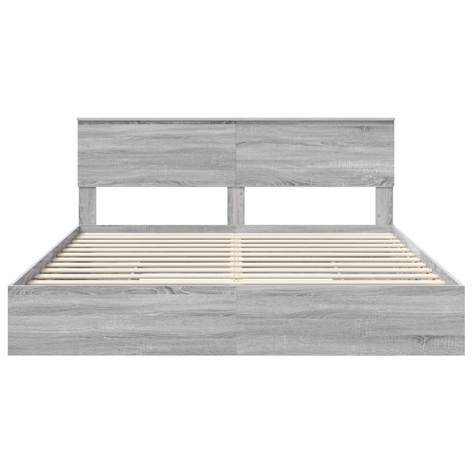 Letto con Contenitore con testiera Grigio Sonoma 180 x 200 cm | homemem39