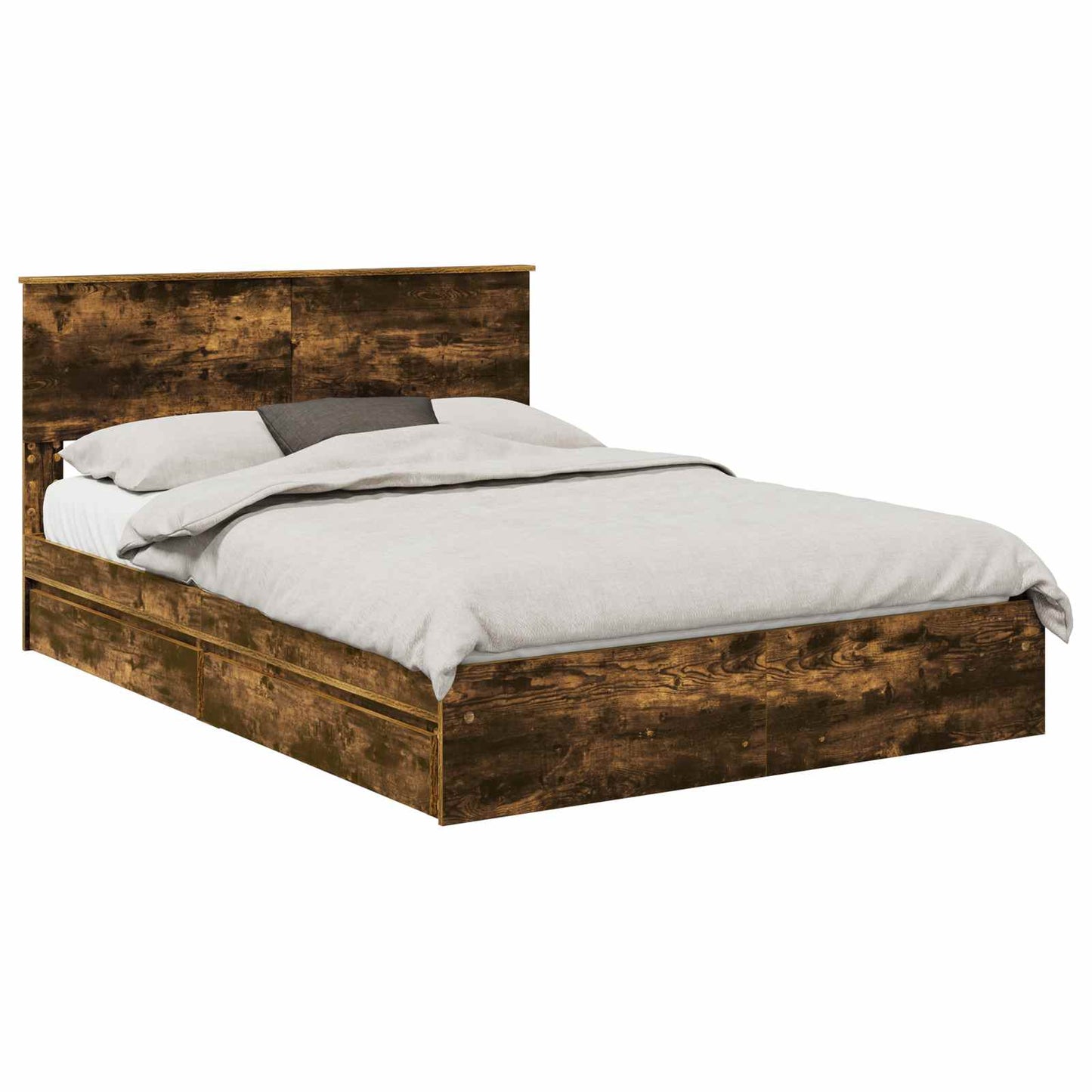 Letto con Contenitore con testiera Rovere fumé 160 x 200 cm | homemem39