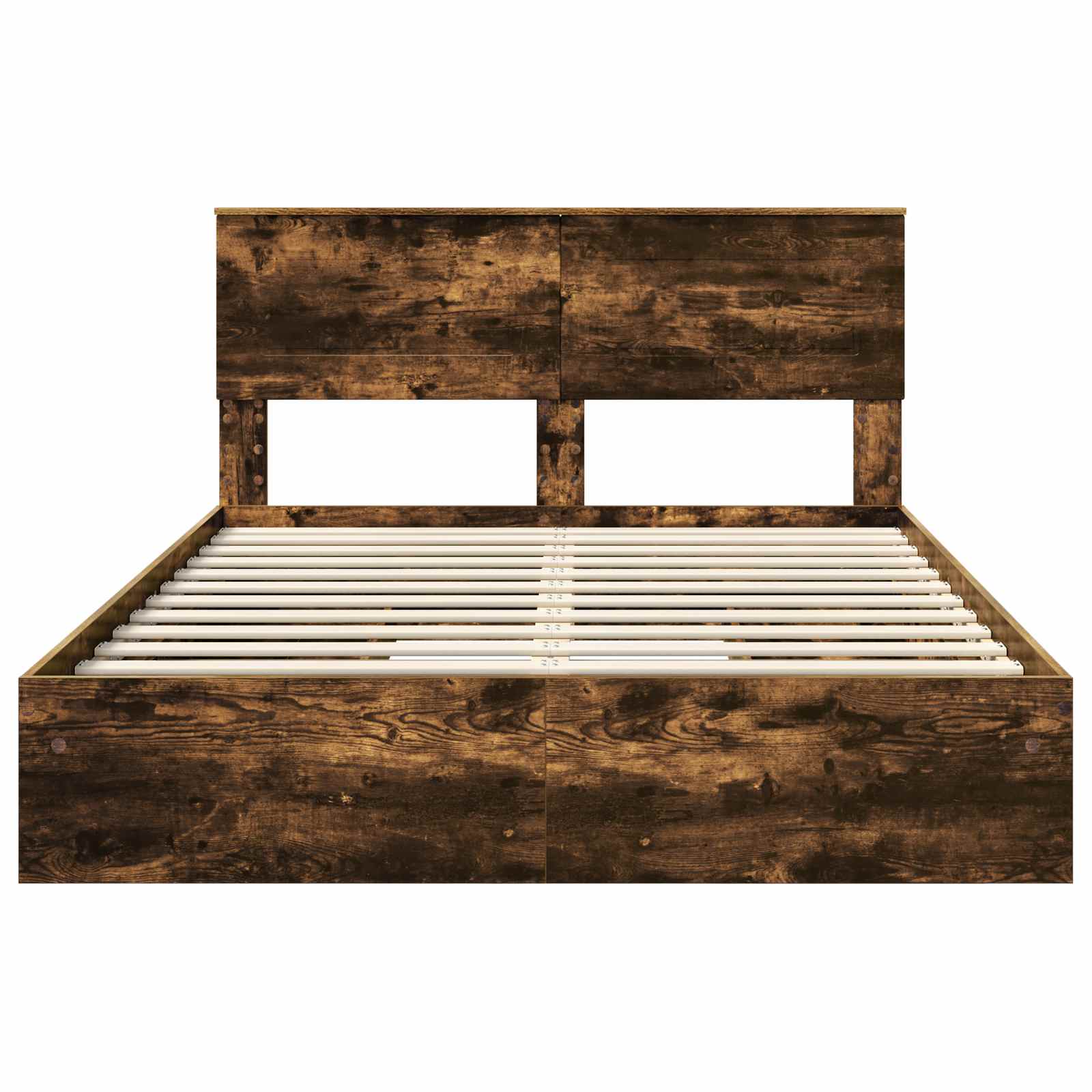 Letto con Contenitore con testiera Rovere fumé 160 x 200 cm | homemem39