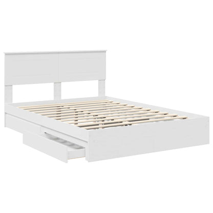 Letto con Contenitore Bianco 140 x 190 cm Legno multistrato | homemem39