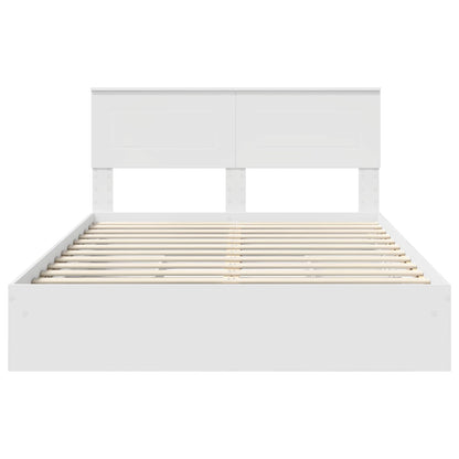 Letto con Contenitore Bianco 140 x 190 cm Legno multistrato | homemem39