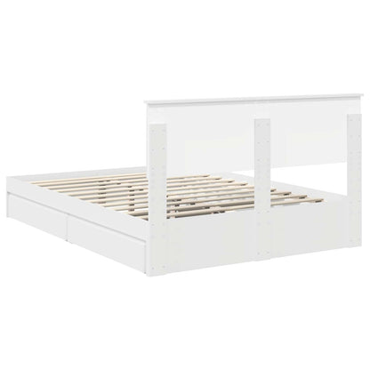 Letto con Contenitore Bianco 140 x 200 cm Legno multistrato | homemem39