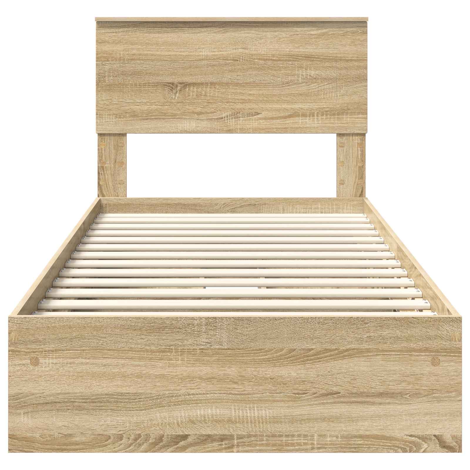Letto con Contenitore con testiera Rovere Sonoma 90 x 190 cm | homemem39