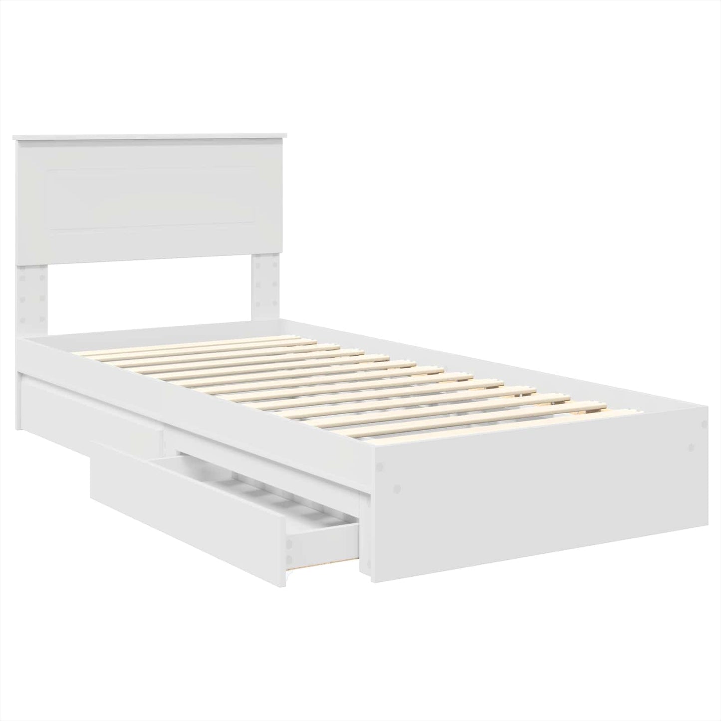 Letto con Contenitore Bianco 90 x 200 cm Legno multistrato | homemem39