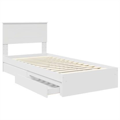 Letto con Contenitore Bianco 90 x 200 cm Legno multistrato | homemem39