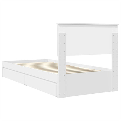 Letto con Contenitore Bianco 90 x 200 cm Legno multistrato | homemem39