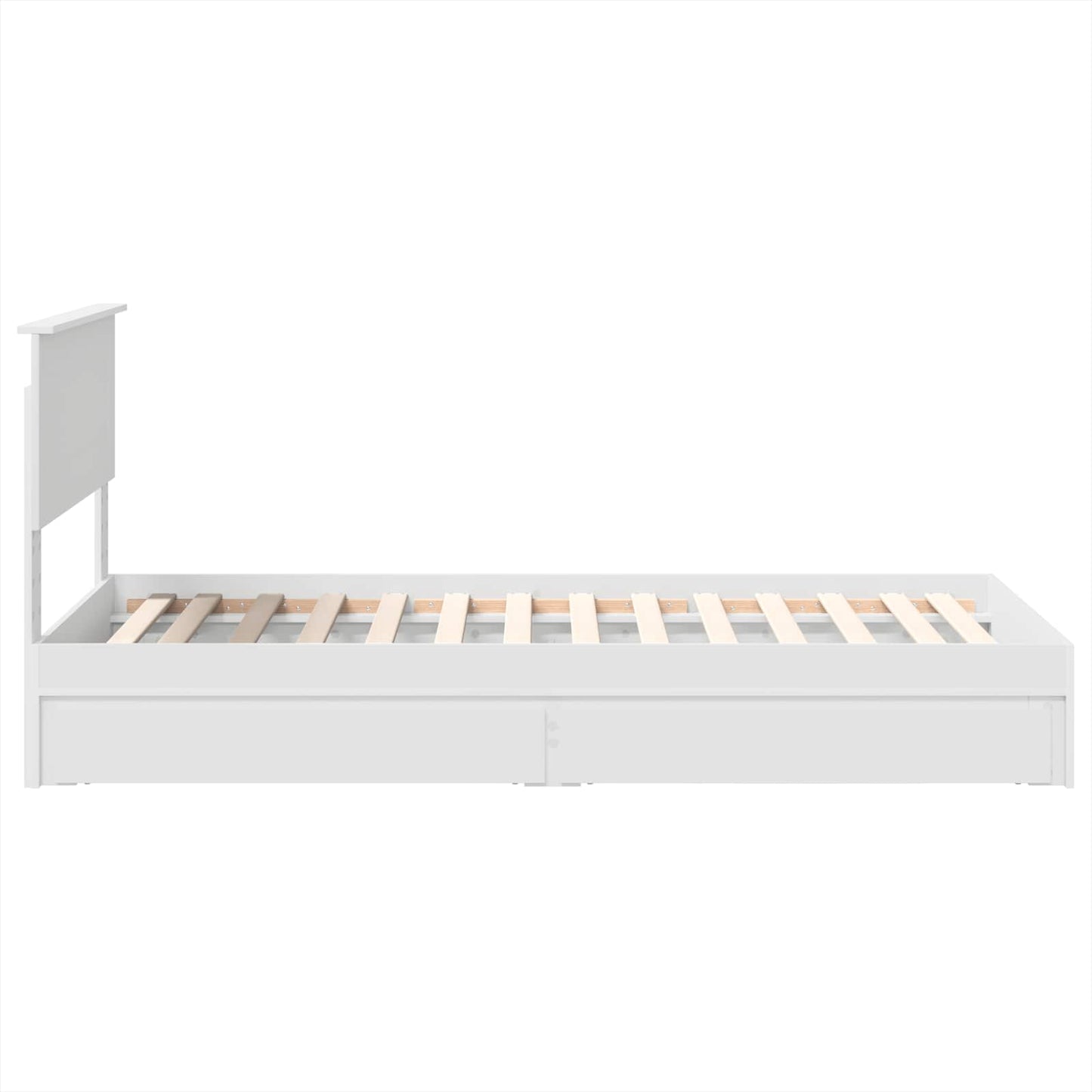 Letto con Contenitore Bianco 75 x 190 cm Legno multistrato | homemem39