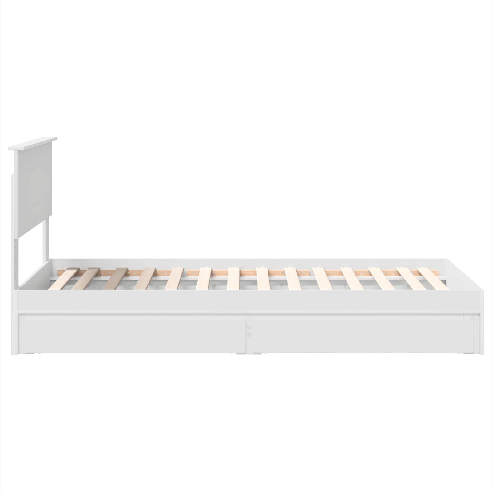 Letto con Contenitore Bianco 75 x 190 cm Legno multistrato | homemem39