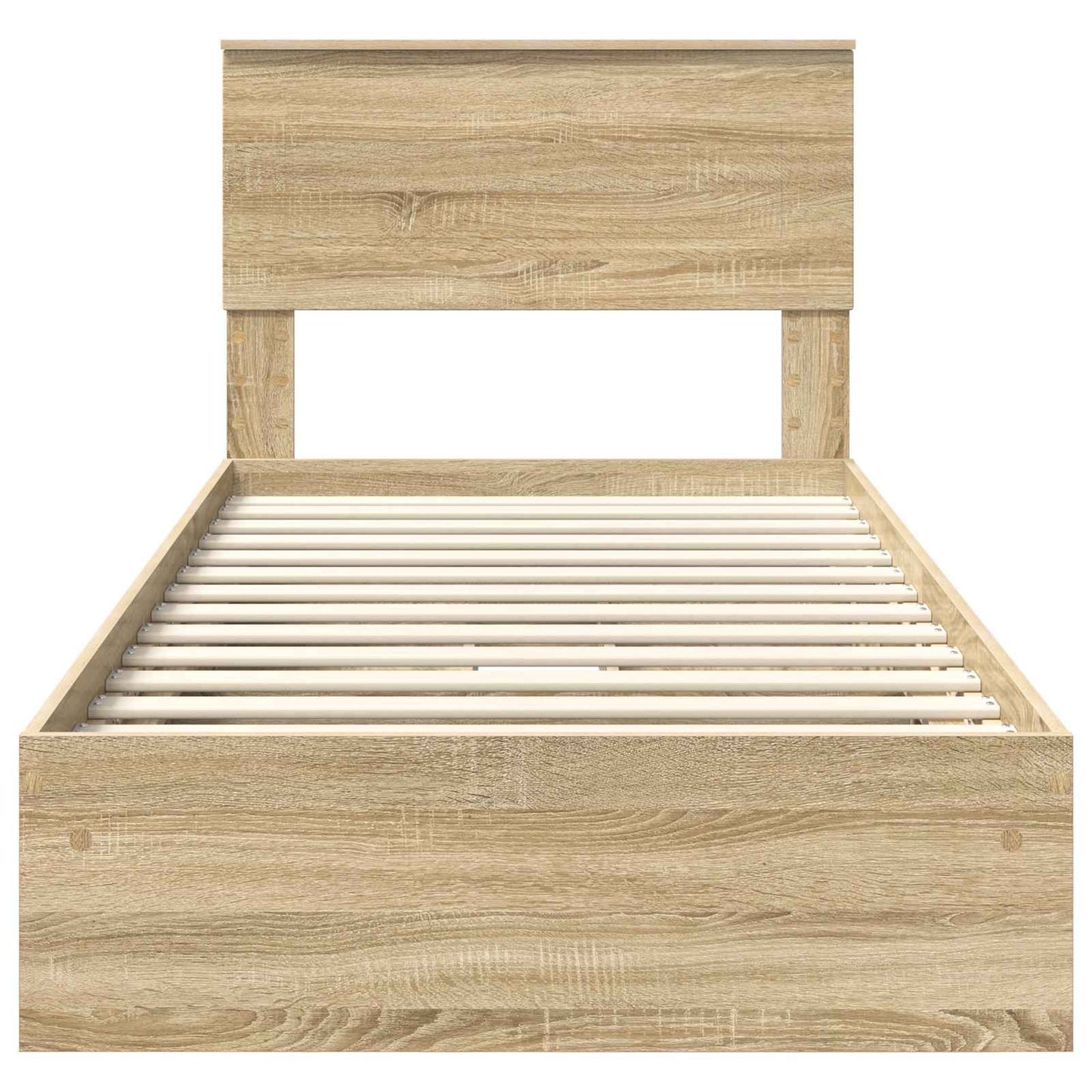 Letto con Contenitore con testiera Rovere Sonoma 75 x 190 cm | homemem39