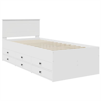 Daybed Bianco e Nero 100 x 200 cm Legno multistrato