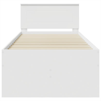 Daybed Bianco e Nero 100 x 200 cm Legno multistrato