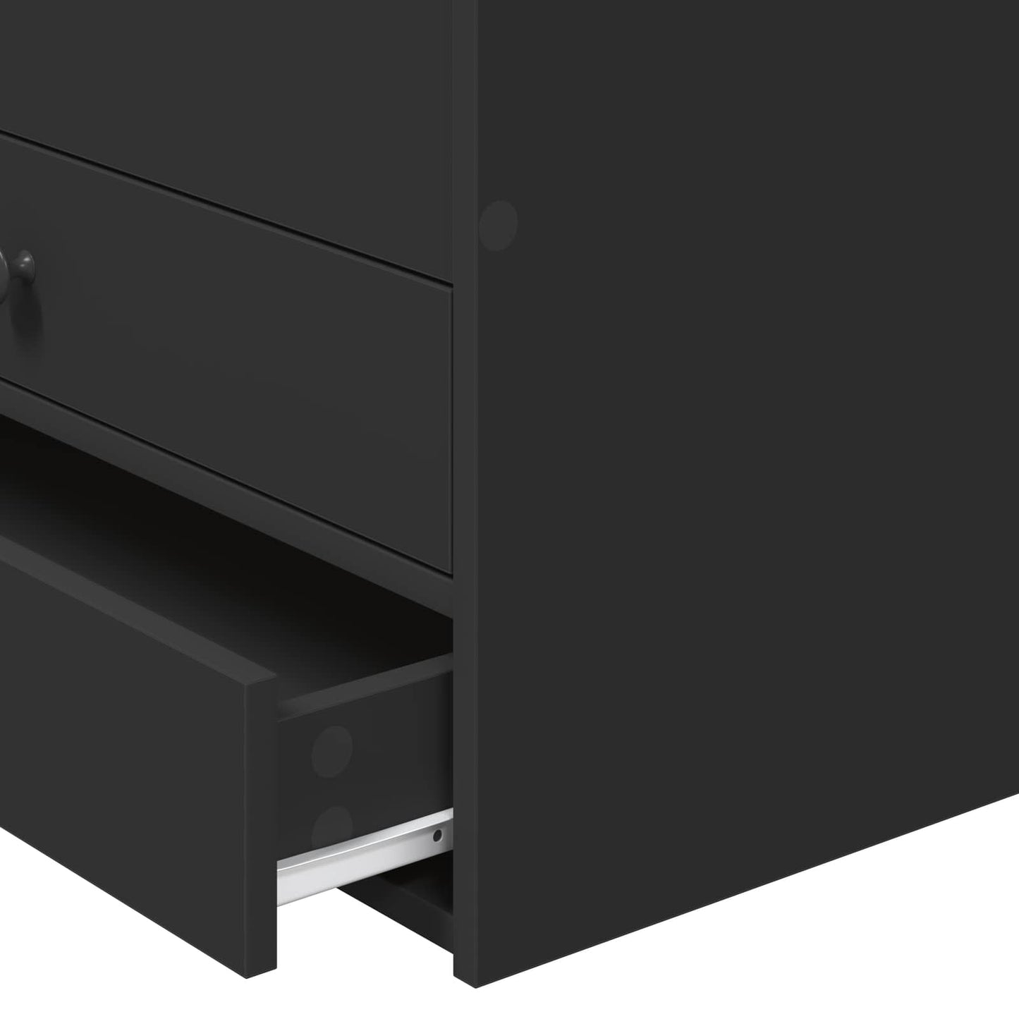 Daybed con cassetto Nero 100 x 200 cm Legno multistrato