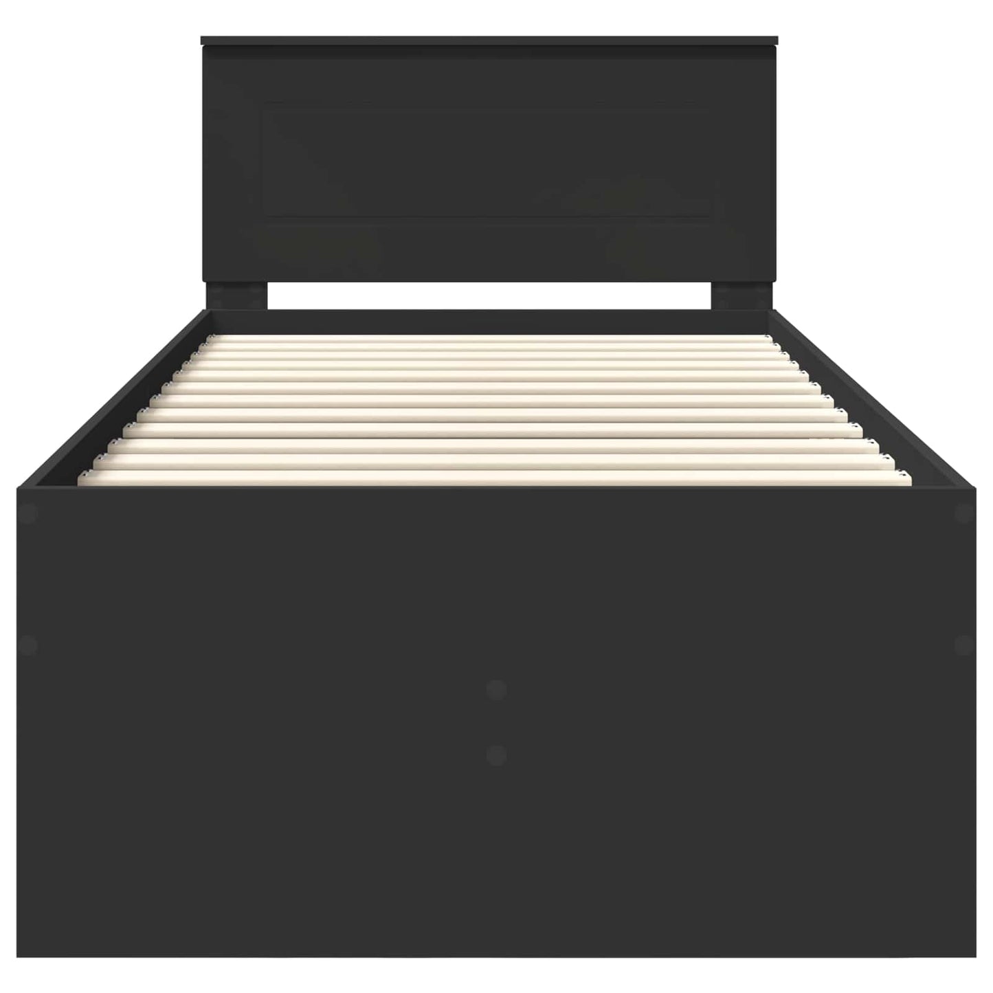 Daybed con cassetto Nero 100 x 200 cm Legno multistrato