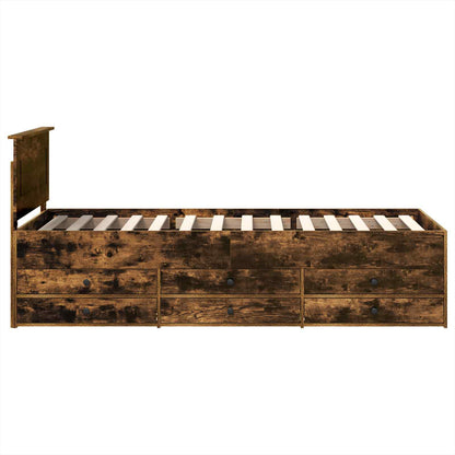 Daybed Rovere Affumicato e Nero 100 x 200 cm Legno multistrato