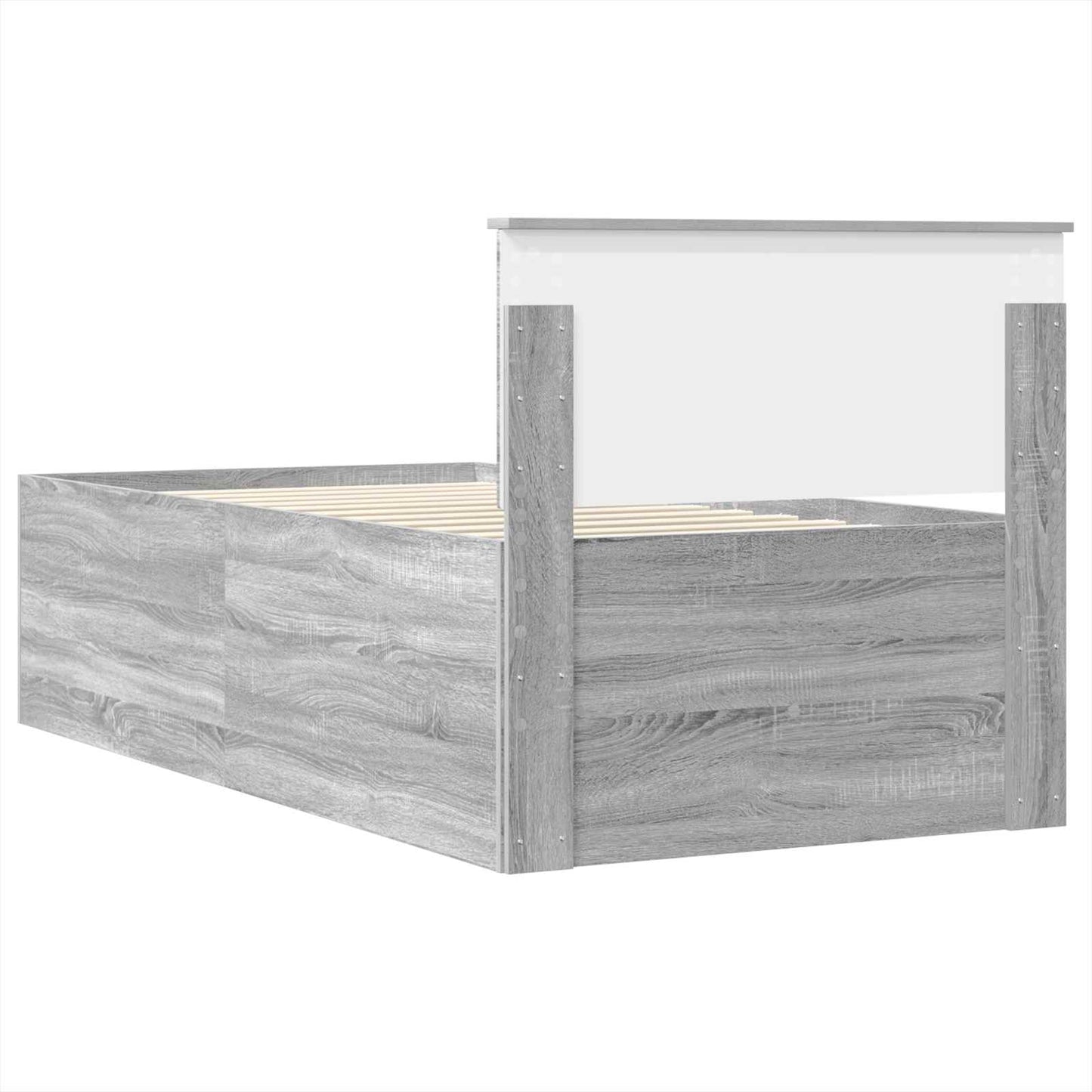 Daybed Grigio Sonoma e Nero 100 x 200 cm Legno multistrato | homemem39