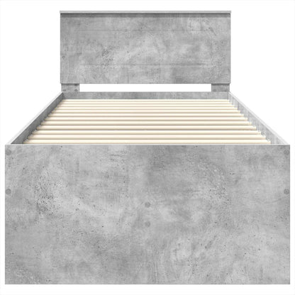 Daybed Grigio Cemento e Nero 90 x 190 cm Legno multistrato