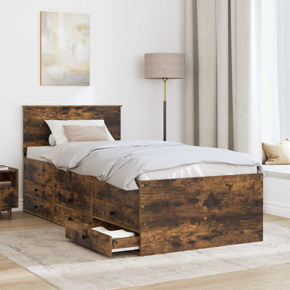 Daybed Rovere Affumicato e Nero 90 x 190 cm Legno multistrato