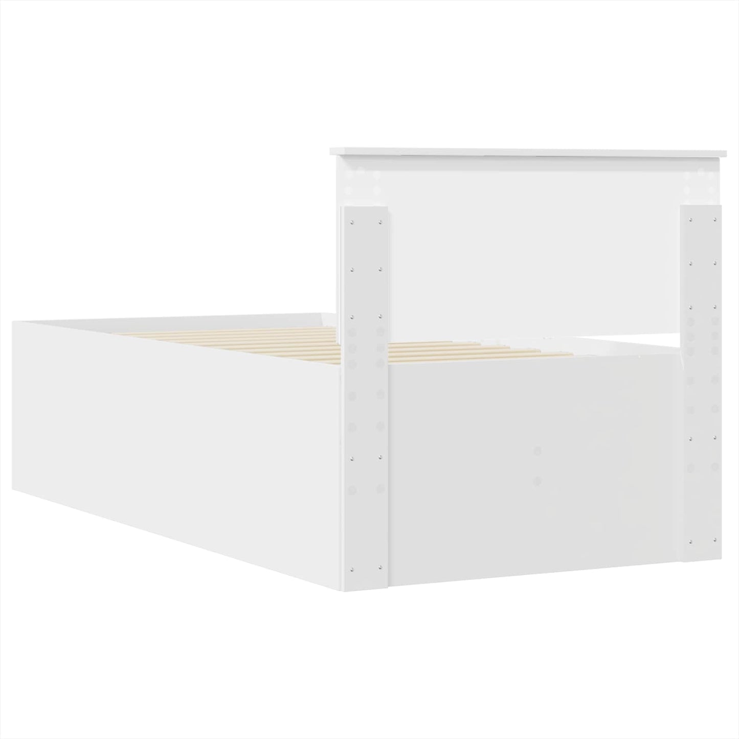 Daybed con cassetto Bianco e Nero 90 x 200 cm Legno multistrato