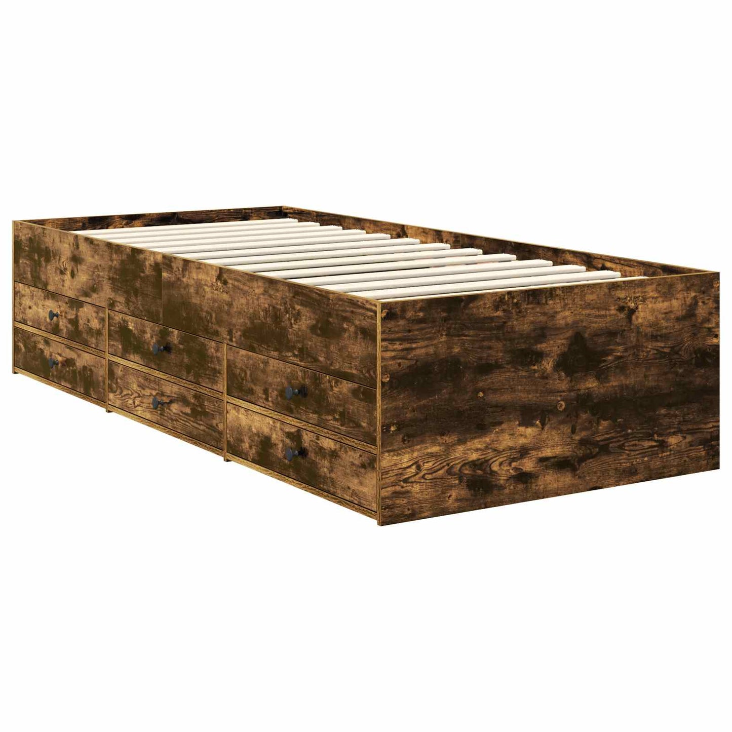 Daybed Rovere Affumicato e Nero 90 x 200 cm Legno multistrato