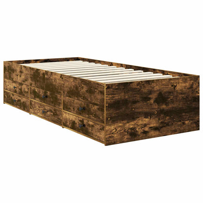 Daybed Rovere Affumicato e Nero 90 x 200 cm Legno multistrato