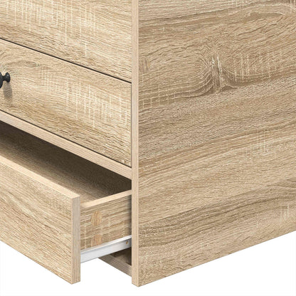 Daybed Rovere Sonoma e Nero 75 x 190 cm Legno multistrato