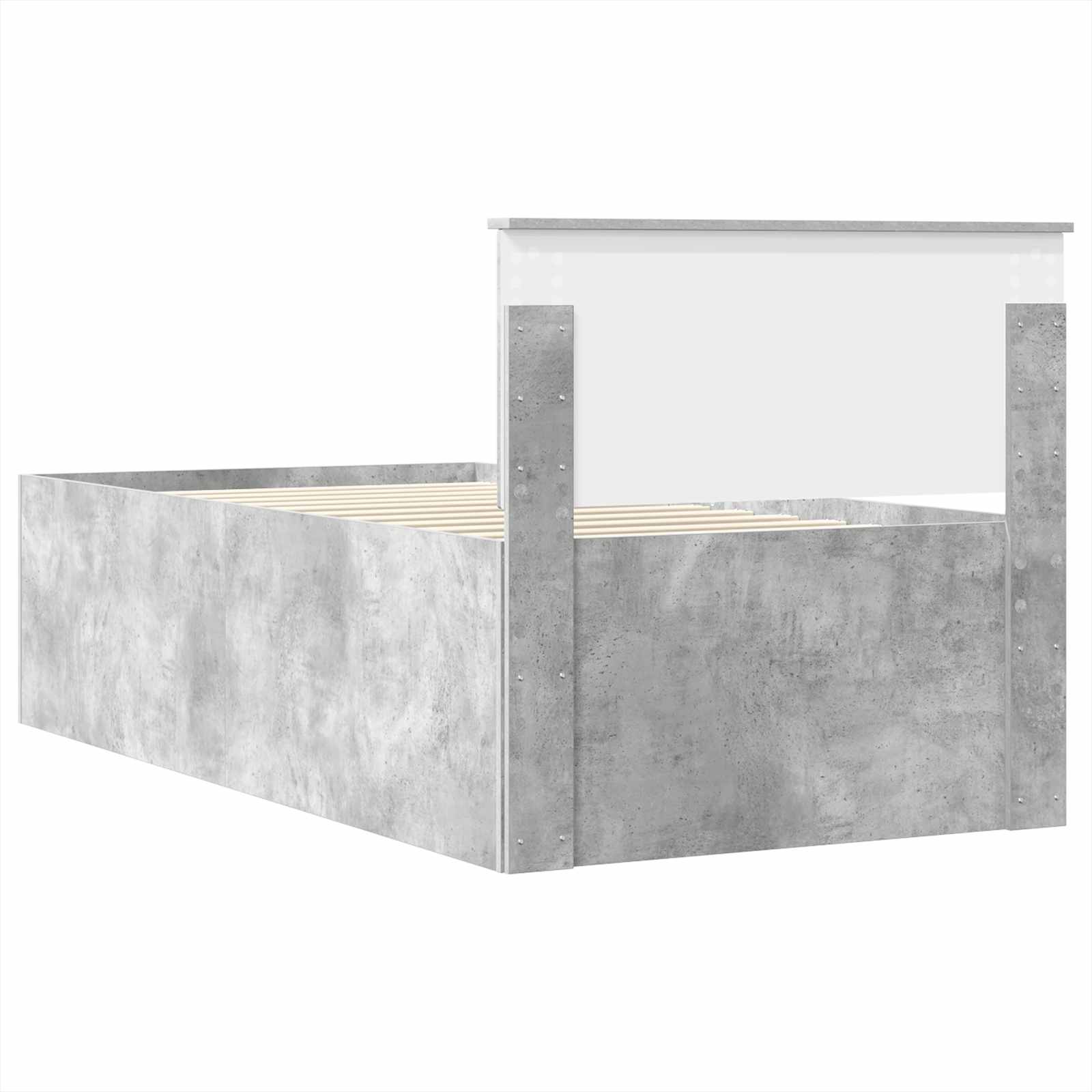 Daybed Grigio Cemento e Nero 70 x 190 cm Legno multistrato | homemem39
