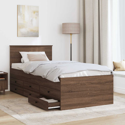 Daybed Rovere Marrone e Nero 75 x 190 cm Legno multistrato
