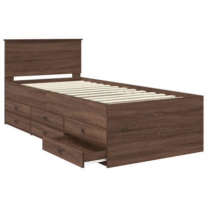 Daybed Rovere Marrone e Nero 75 x 190 cm Legno multistrato