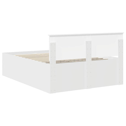 Struttura del letto Bianco 160 x 200 cm Legno multistrato