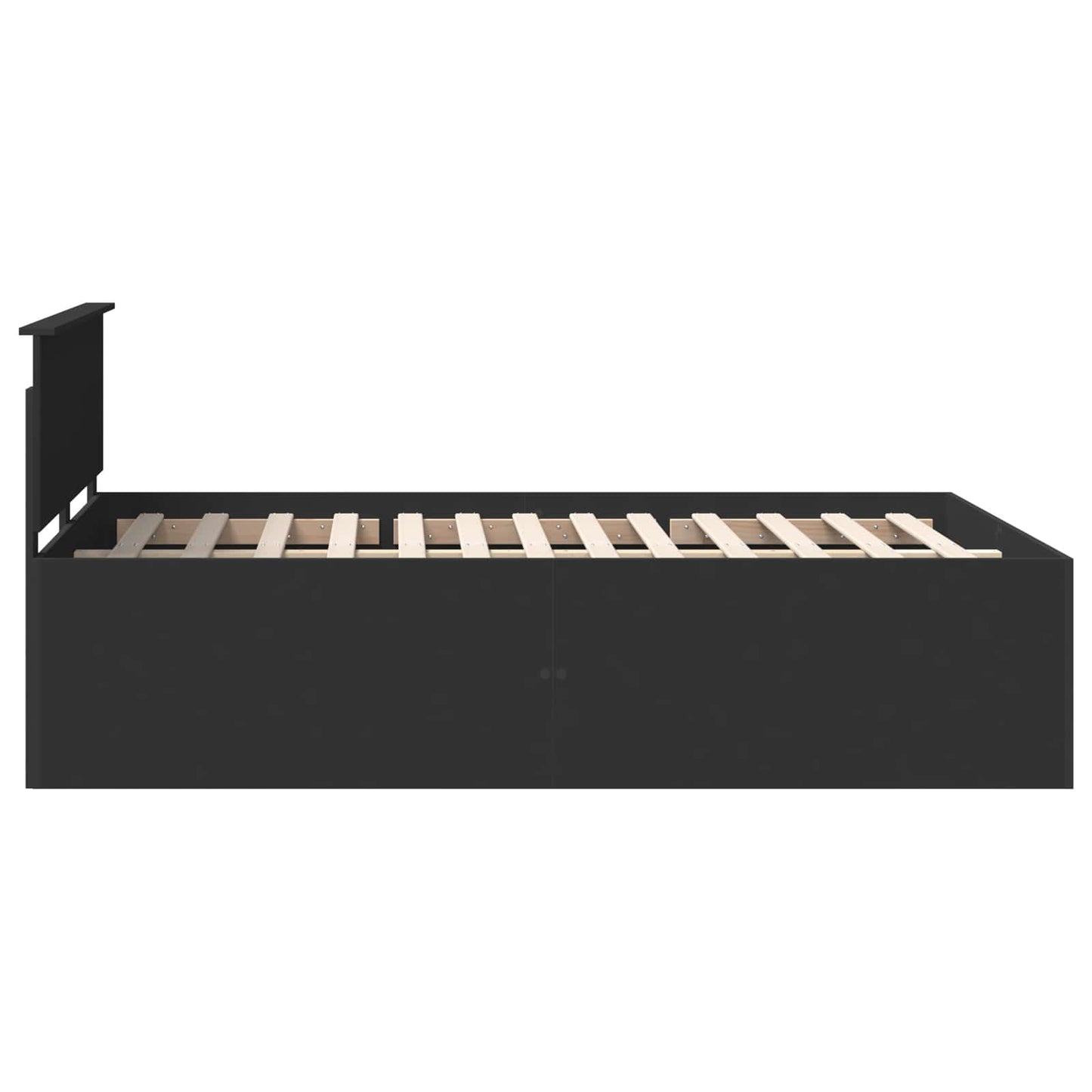 Struttura del letto Nero 160 x 200 cm Legno multistrato | homemem39