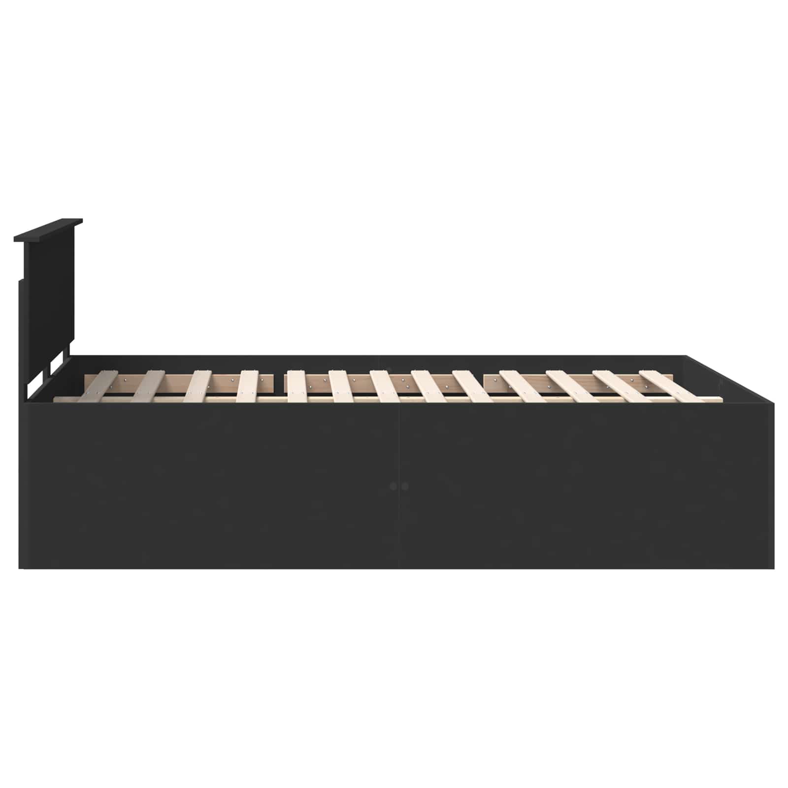 Struttura del letto Nero 160 x 200 cm Legno multistrato | homemem39