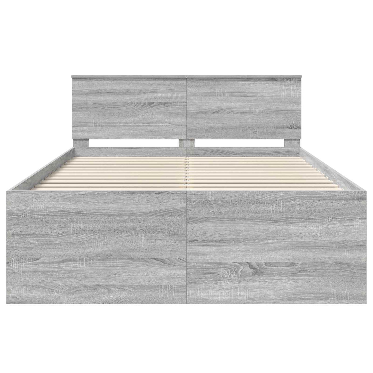 Struttura del letto con testiera Grigio Sonoma 160 x 200 cm | homemem39