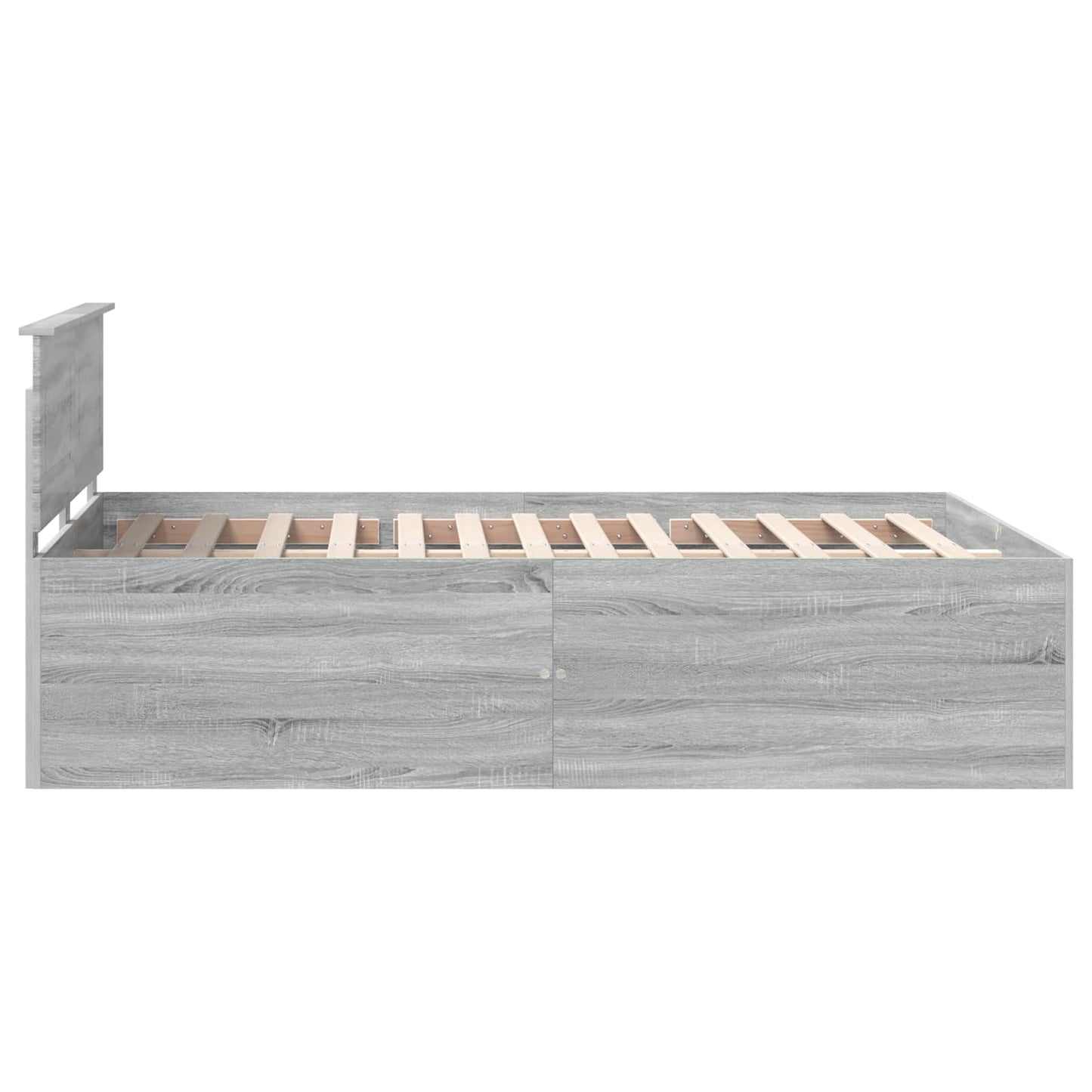 Struttura del letto con testiera Grigio Sonoma 160 x 200 cm | homemem39