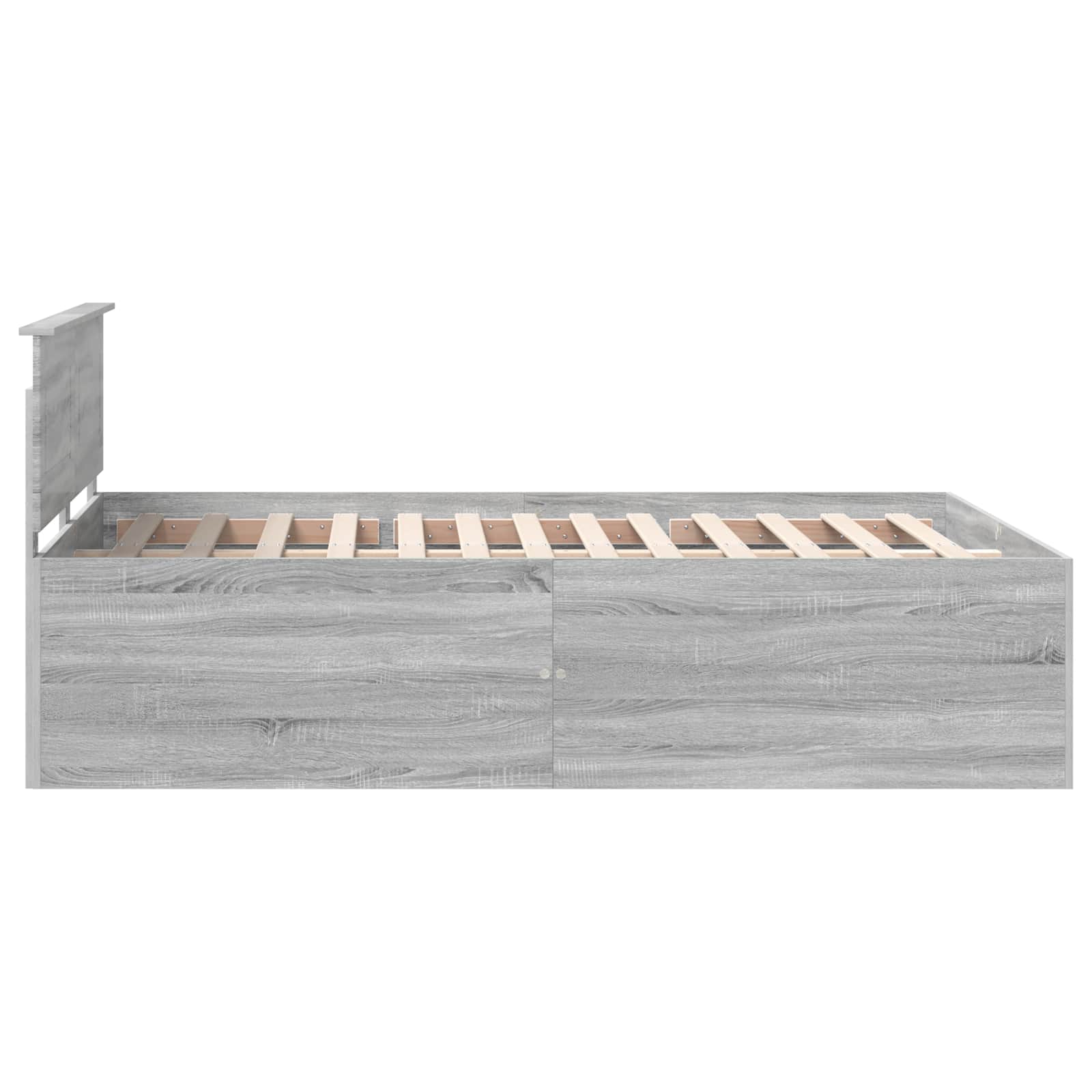 Struttura del letto con testiera Grigio Sonoma 160 x 200 cm | homemem39