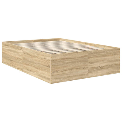 Struttura del letto con testiera Rovere Sonoma 150 x 200 cm | homemem39