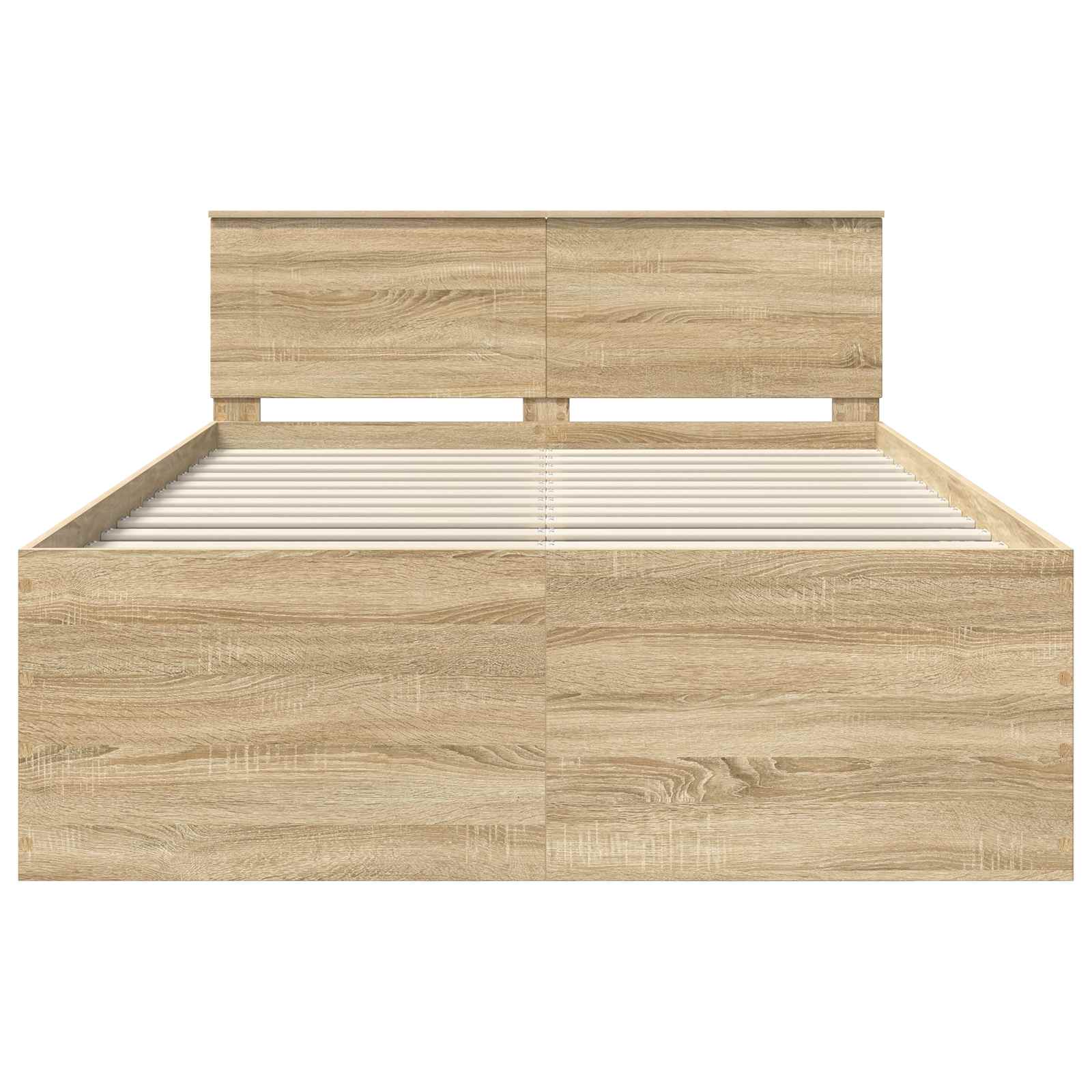 Struttura del letto con testiera Rovere Sonoma 150 x 200 cm | homemem39
