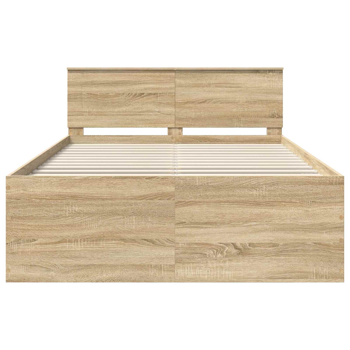 Struttura del letto con testiera Rovere Sonoma 150 x 200 cm