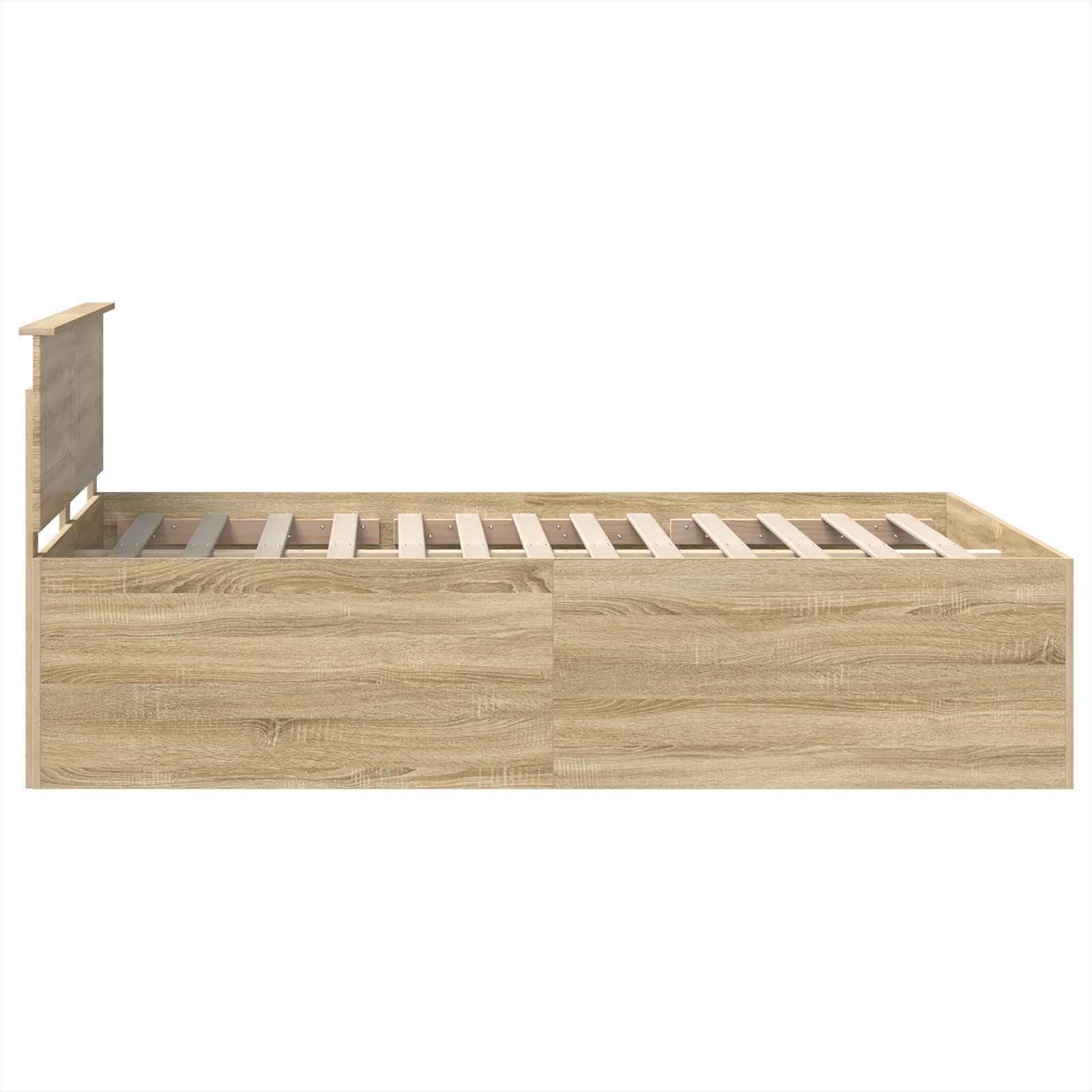 Struttura del letto con testiera Rovere Sonoma 150 x 200 cm | homemem39