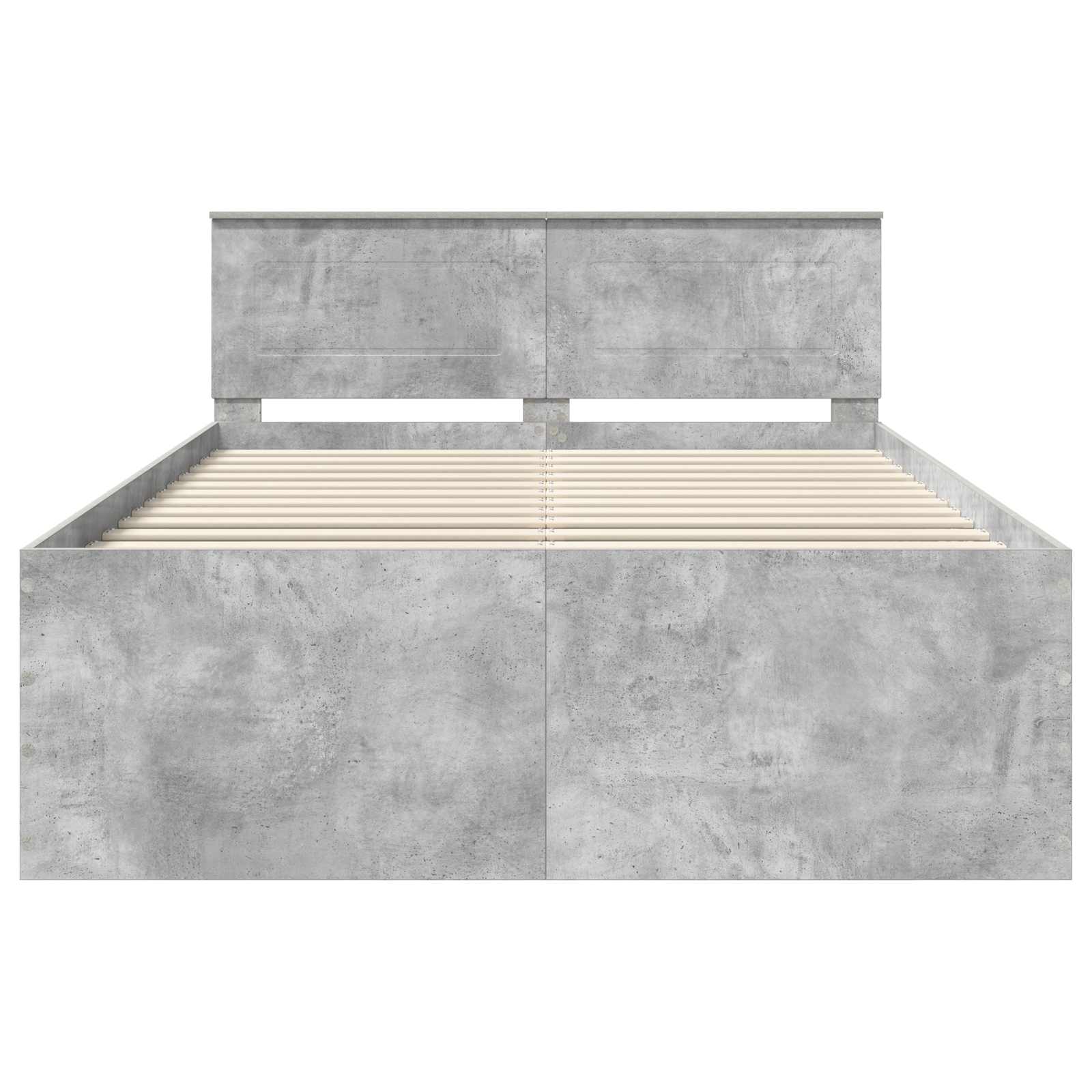 Struttura del letto con testiera Grigio cemento 150 x 200 cm | homemem39