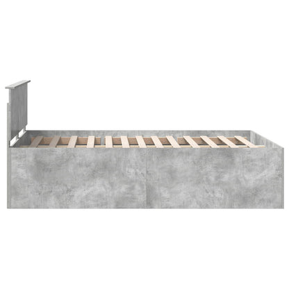 Struttura del letto con testiera Grigio cemento 150 x 200 cm | homemem39