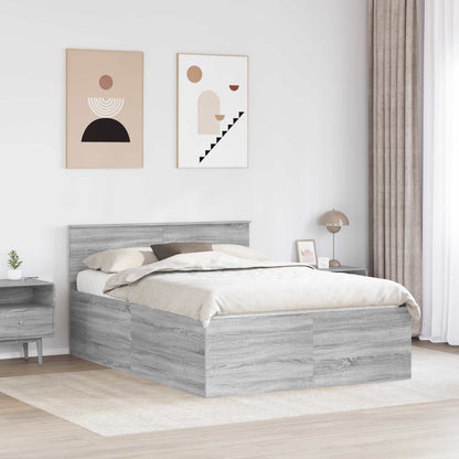 Struttura del letto con testiera Grigio Sonoma 150 x 200 cm