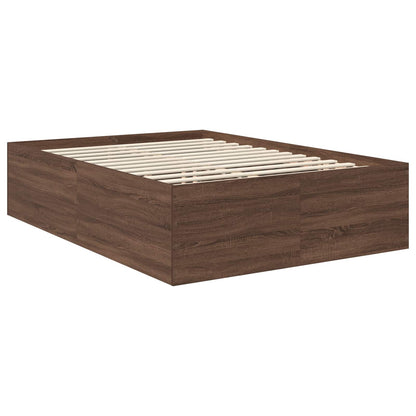 Struttura del letto con testiera Rovere Marrone 150 x 200 cm