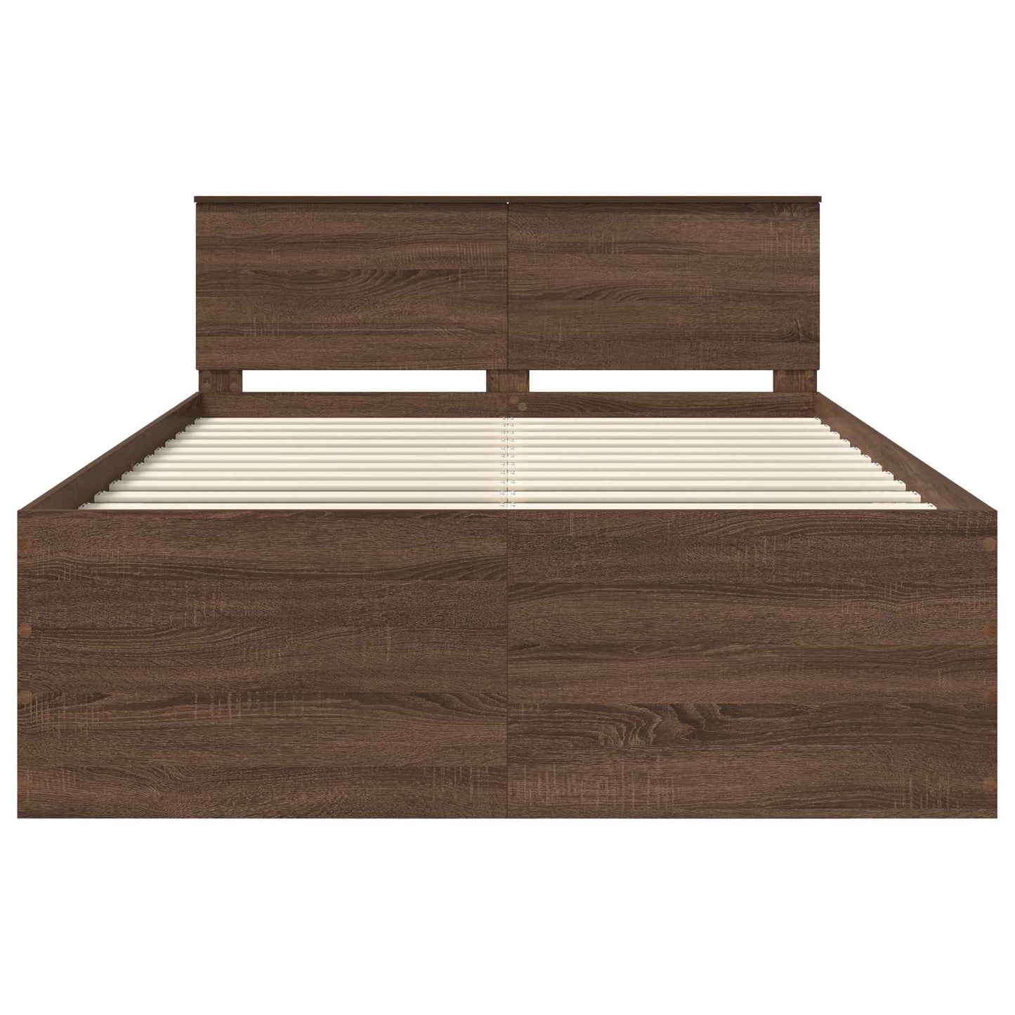 Struttura del letto con testiera Rovere Marrone 150 x 200 cm