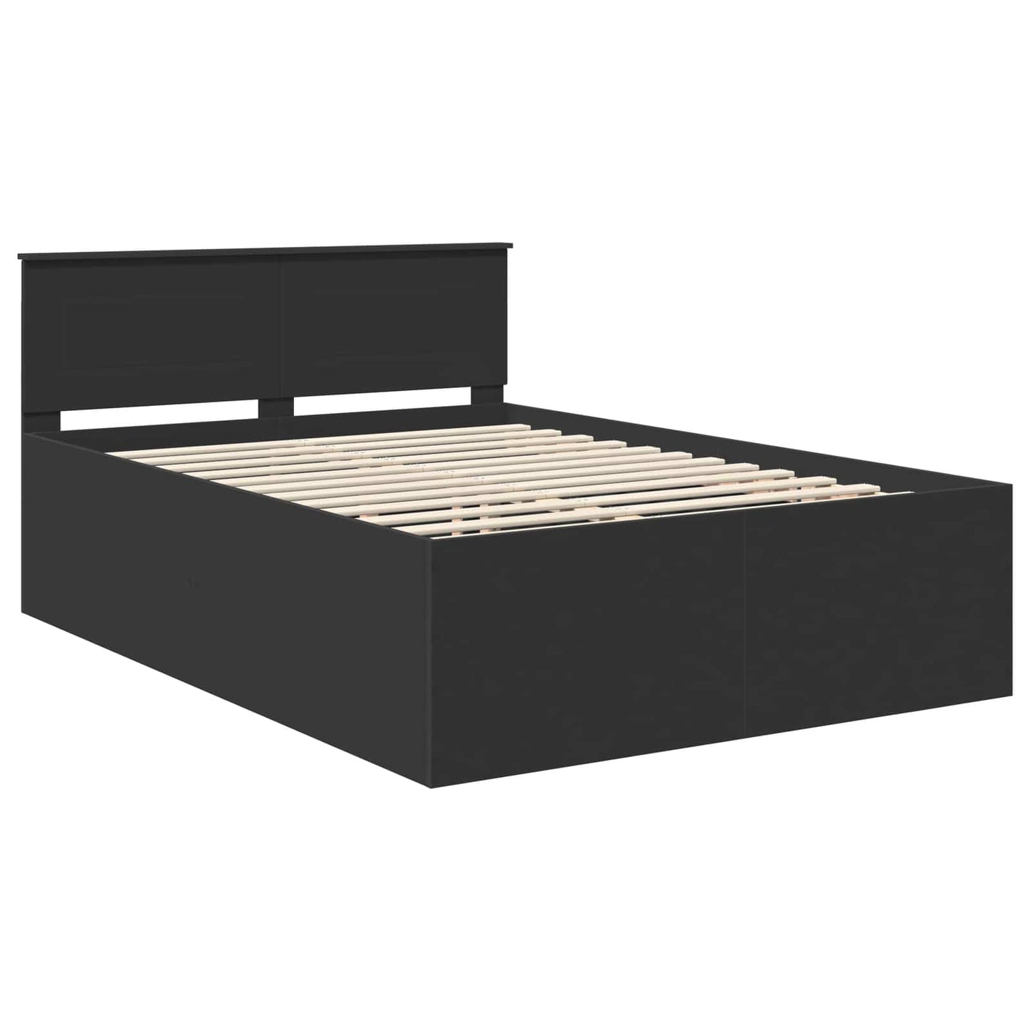 Struttura del letto Nero 140 x 190 cm Legno multistrato