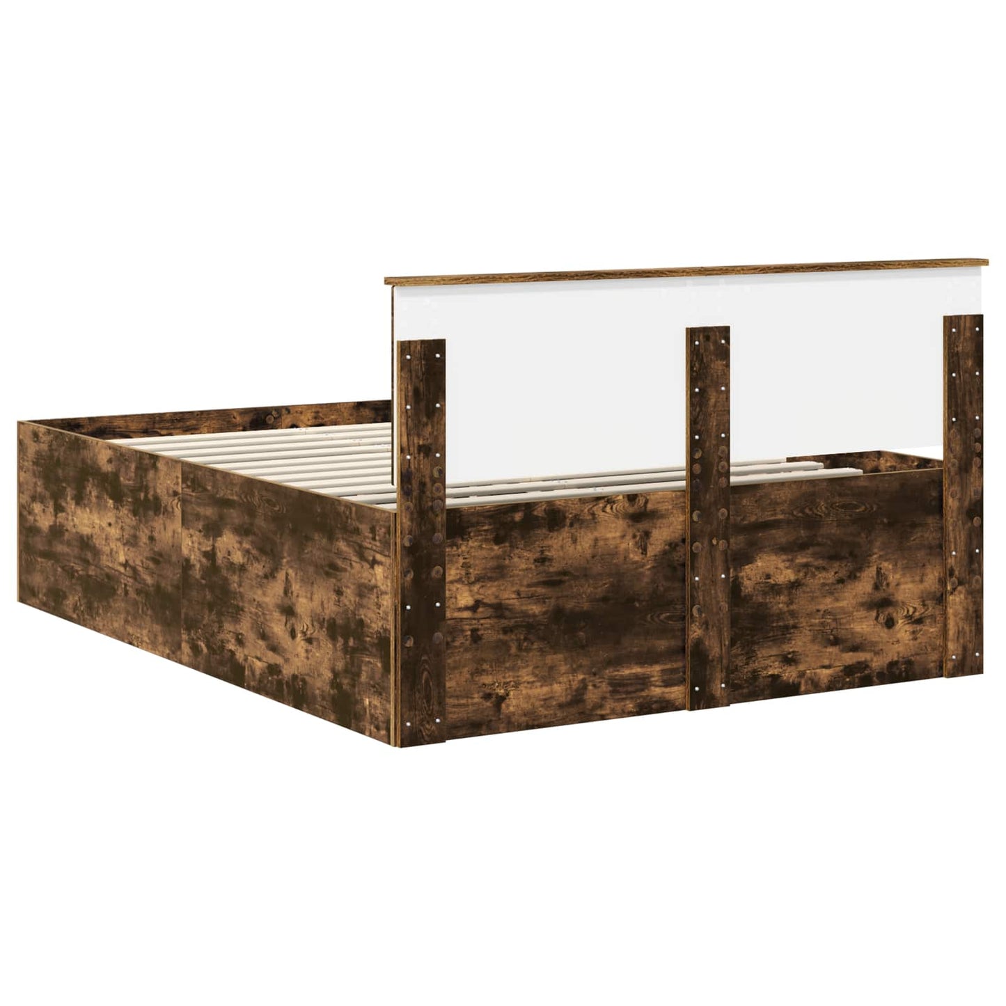 Struttura del letto Rovere fumé 140 x 190 cm Legno multistrato