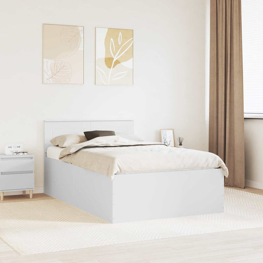 Struttura del letto Bianco 135 x 190 cm Legno multistrato