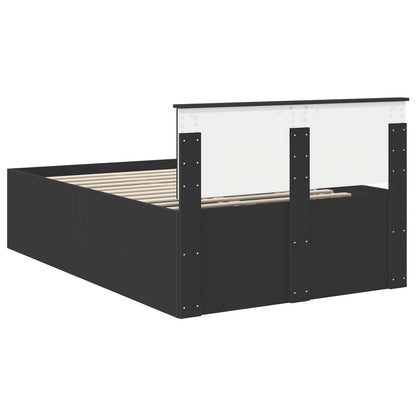 Struttura del letto Nero 135 x 190 cm Legno multistrato