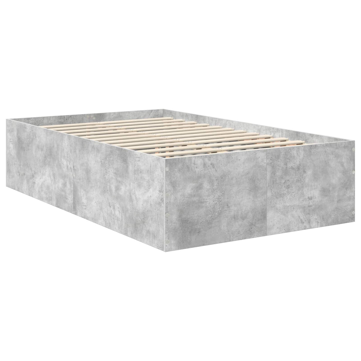 Struttura del letto con testiera Grigio cemento 135 x 190 cm