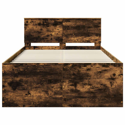 Struttura del letto Rovere fumé 135 x 190 cm Legno multistrato