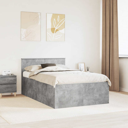 Struttura del letto con testiera Grigio cemento 120 x 190 cm